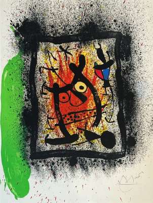 Das Lebenslangliches interview (Lithographie) - Joan  MIRO