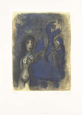 Rahab et les espions de Jéricho (Lithographie) - Marc CHAGALL