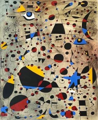 Le 13 l'échelle a frôlé le firmament (Constellations) (Stencil) - Joan  MIRO