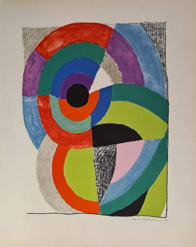 Lithograph Composition Orphique By Delaunay Terk Sonia