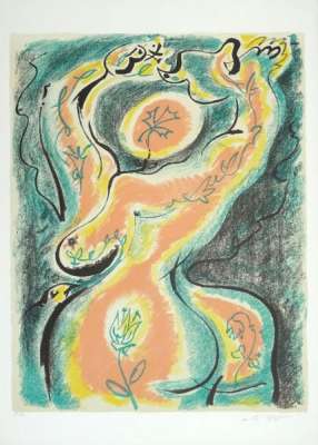 The metamorphosis of the woman (Lithograph) - André  MASSON