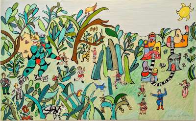 Jungle I (Farblithographie) - Niki DE SAINT PHALLE