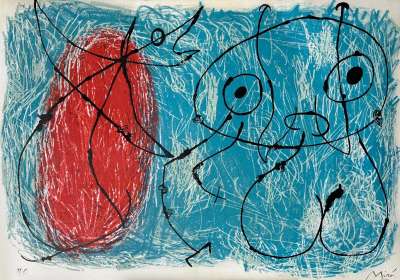 Le Lézard aux plumes d'or (Lithographie) - Joan  MIRO