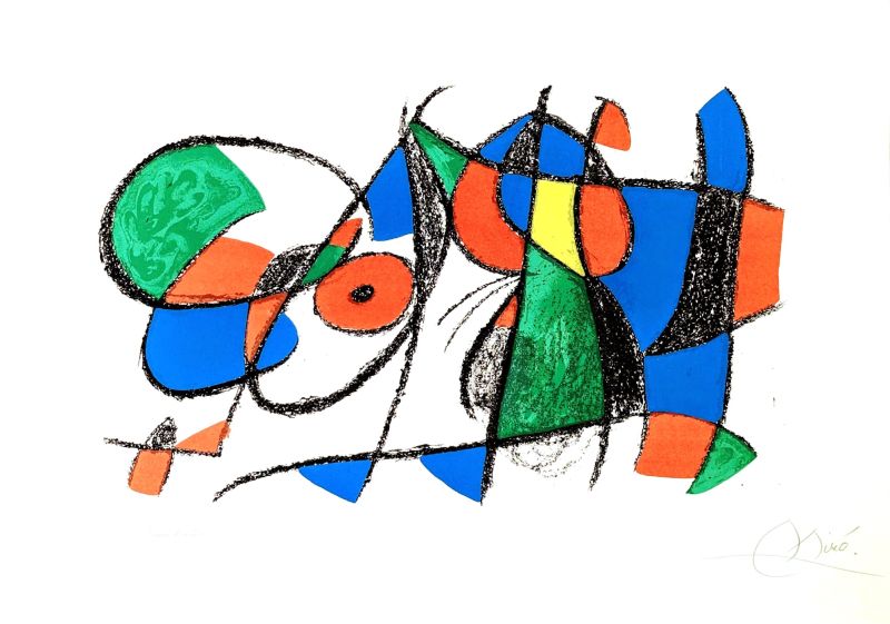 Miro Lithograph II (Planche VIII) (Farblithographie) - Joan  MIRO