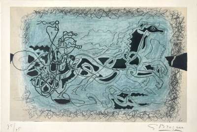 Char bleu (Engraving) - Georges BRAQUE